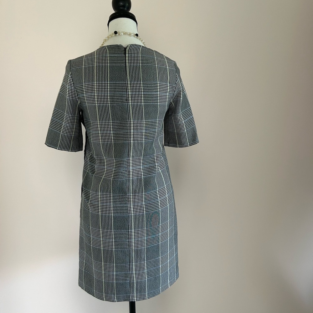 Zara Plaid Gingham Check Snap Botton Dress - Picture 6 of 7